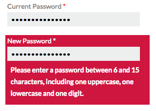 Starbucks: Maximum length of 15 characters