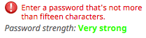 H&R Block: Maximum length of 15 characters